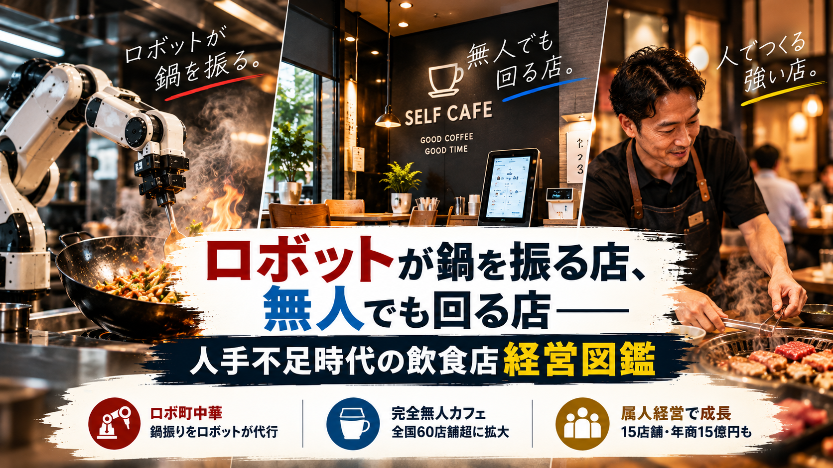 ロボットが鍋を振る店、無人でも回る店 ― 人手不足時代の飲食店経営図鑑